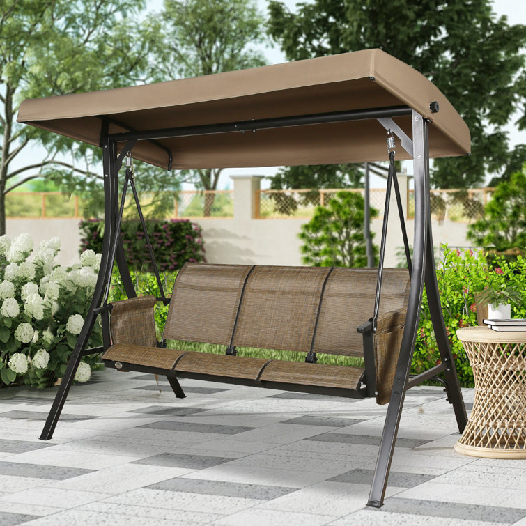 Garden treasures 3 online person swing replacement canopy